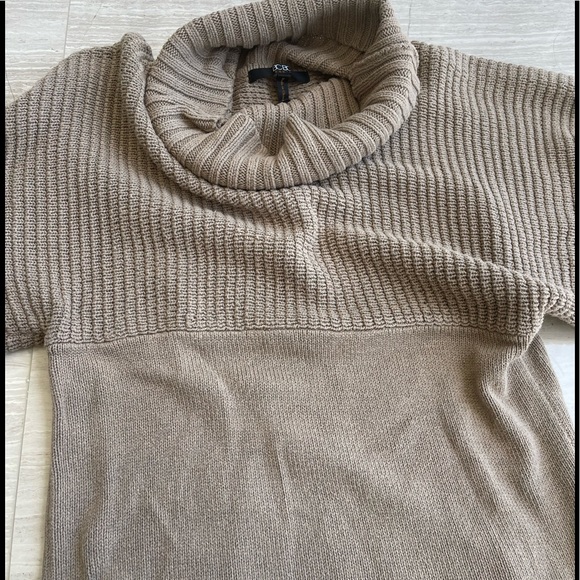 BCBG cowl neck turtleneck sweater. Size Small. - Picture 3 of 4